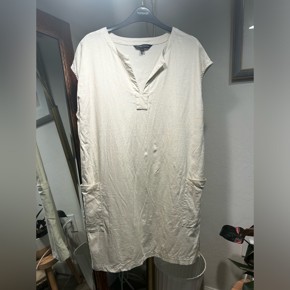 Jeffrey Parish Cream Tunic Dress
